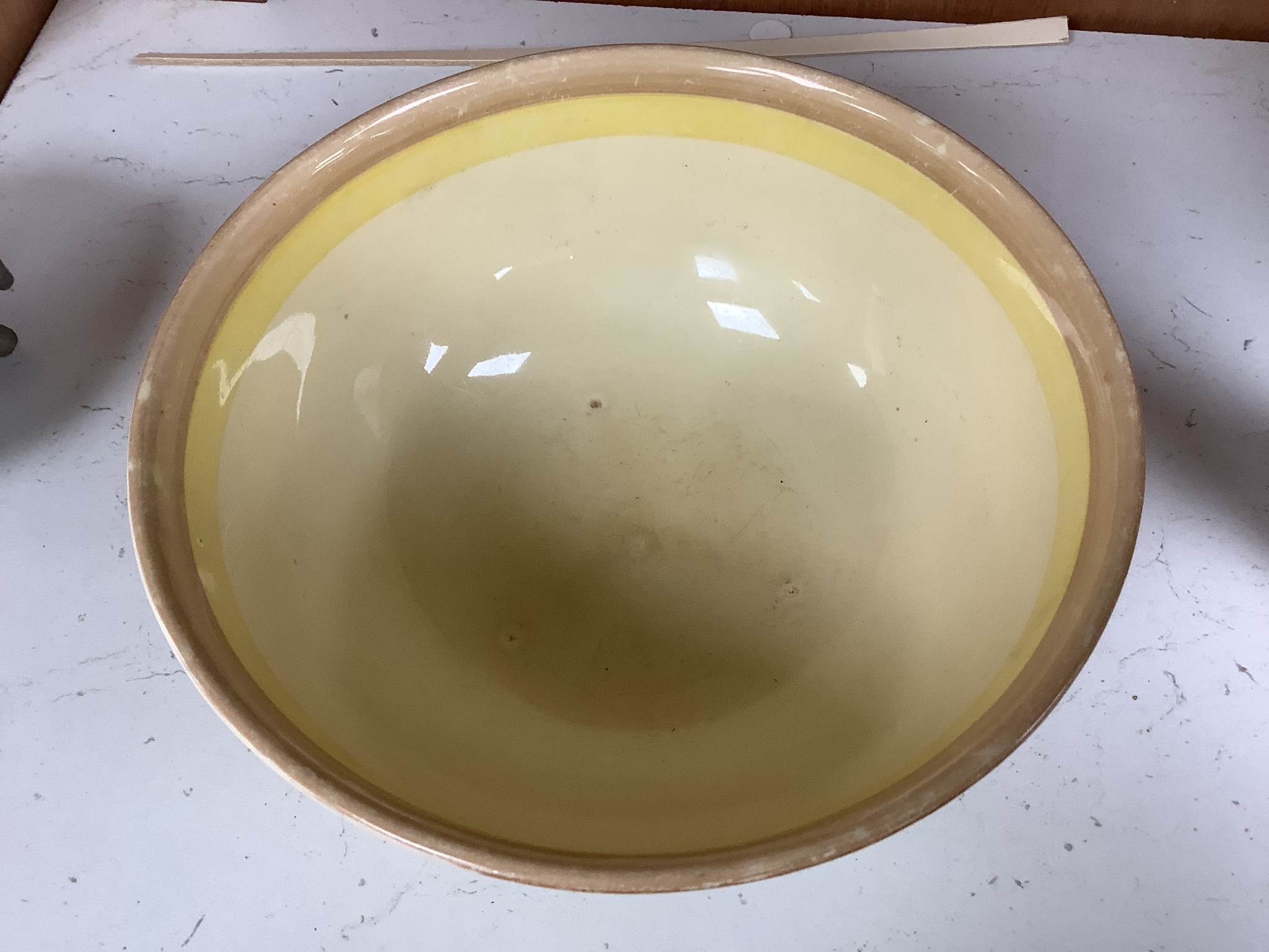 A Clarice Cliff landscape bowl, height 8cm diameter 18cm